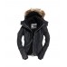 Superdry Hooded Fur Windattacker Charcoal Marle