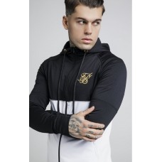 Sik Silk Zonal Zip Through Track Top Black/White