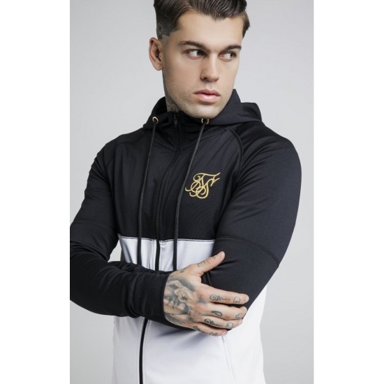 Sik Silk Zonal Zip Through Track Top Black/White