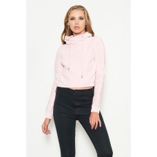 Nana Judy Adeline Crop Sweater Acid Pink