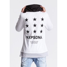 Nena Pasadena After Forever L/S layered Hem Tee Blk/Wht/Grey