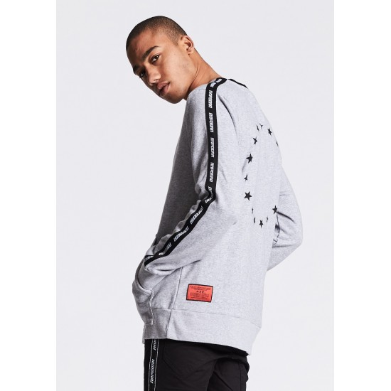 Nena Pasadena Overthrow Crew Neck Sweat Grey Marle