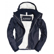 Superdry Arctic Hood Pop Zip Windcheater New Navy Marle/Ecru