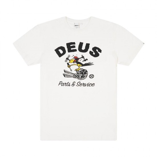Deus Ex Machina Battery Tee Vintage White