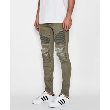 Nena Pasadena Combination Slim Biker Jean Freedom Khaki