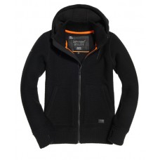 Superdry Stockholm Bonded Black Zip Thru Hood