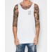 Nena Pasadena Carry On Step Hem Tank White