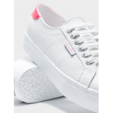 Superga 2730 Nappa White/Coral Leather