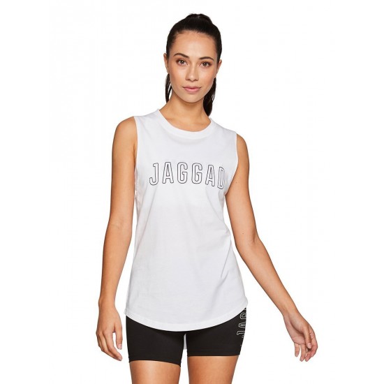 Jaggad Core Muscle Tank White