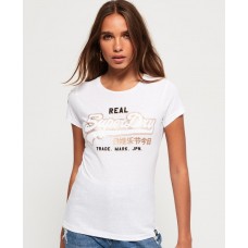 Superdry Vintage Logo Duo Foil Entry Tee Optic Snowy
