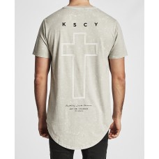 Kiss Chacey Forever Dual Curved Hem Tee Acid Rock