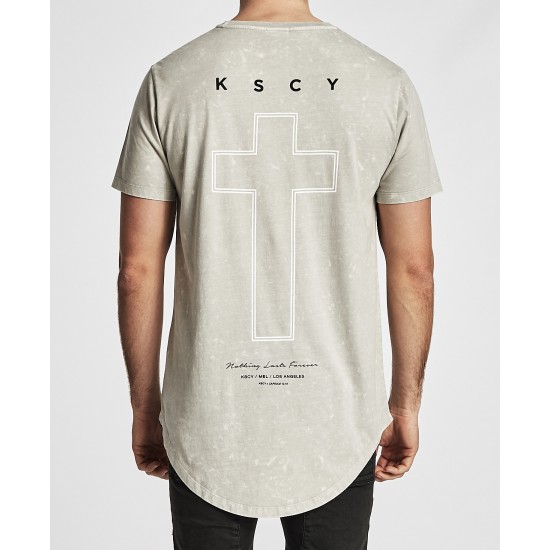 Kiss Chacey Forever Dual Curved Hem Tee Acid Rock