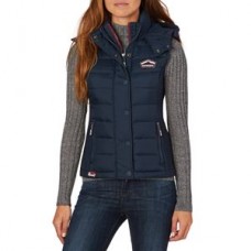 Superdry Fuji Slim Double Zip Vest WMN Navy