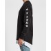 Nena Pasadena Ghetto Boy L/S Curved Layered Hem Tee Jet Black