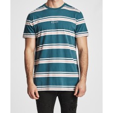 Kiss Chacey Guest Step Hem Tall Tee Storm Blue/Pale Pink Stripe