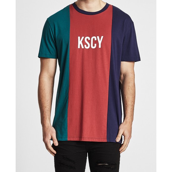Kiss Chacey High Relaxed Tee Green/Blue