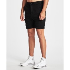 Nena Pasadena Flight Short Distressed Jet Black
