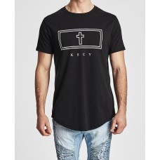 Kiss Chacey Jungle Dual Curved Hem Tee Jet Black