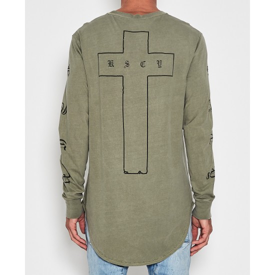 Kiss Chacey Alive L/S Curve Hem T-Shirt