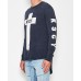 Kiss Chacey Church L/S Curve Hem T-Shirt Acid Navy
