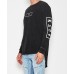 Kiss Chacey Established L/S Curved Hem T-Shirt Acid Black