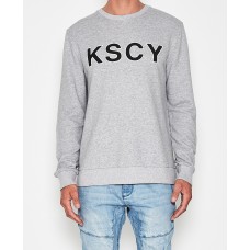 Kiss Chacey Glacier Crew Neck Sweat Grey Marl