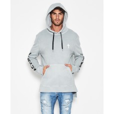 Kiss Chacey Incomplete Step Hem Hooded Sweatshirt Quarry