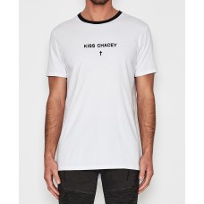 Kiss Chacey Siren Step Hem Tee White