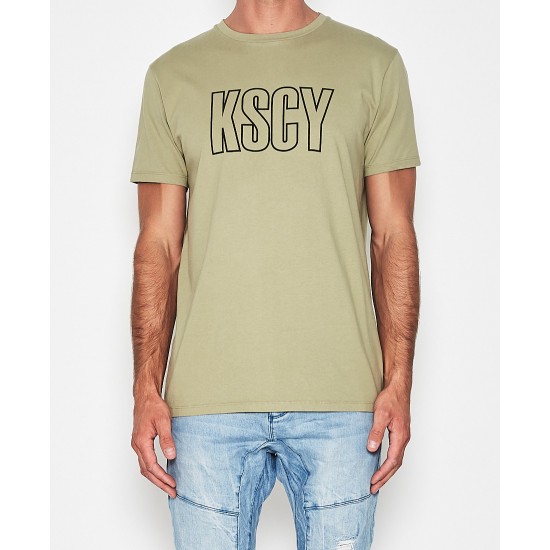 Kiss Chacey Stand T-Shirt Pigment Khaki