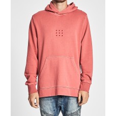 Nena Pasadena Last in Line  Step Hem Hooded Sweater Pigment Red