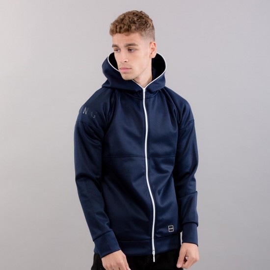 King Apparel Leyton Tech Fleece Hoodie Navy