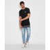 Nena Pasadena Crucial Layered Hem T-Shirt Acid Black
