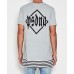 Nena Pasadena Crucial Layered Hem T-Shirt Acid Grey