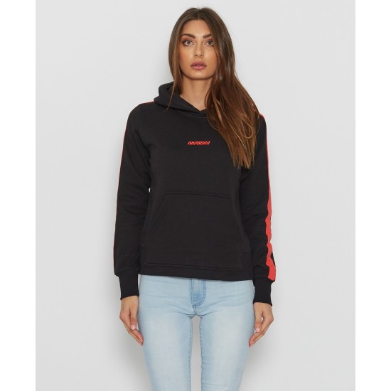Nena Pasadena Game Changer Hooded Sweater Black/Red Wmn