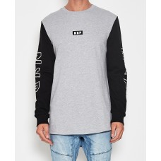 Nena Pasadena Ultimate Choice Curved Hem Sweater Grey Marle/Black
