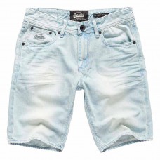 Superdry Officer Denim Short Ice Blue