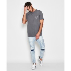 Nena Pasadena Overshadow Scoop Back Tee Gunmetal