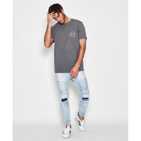 Nena Pasadena Overshadow Scoop Back Tee Gunmetal