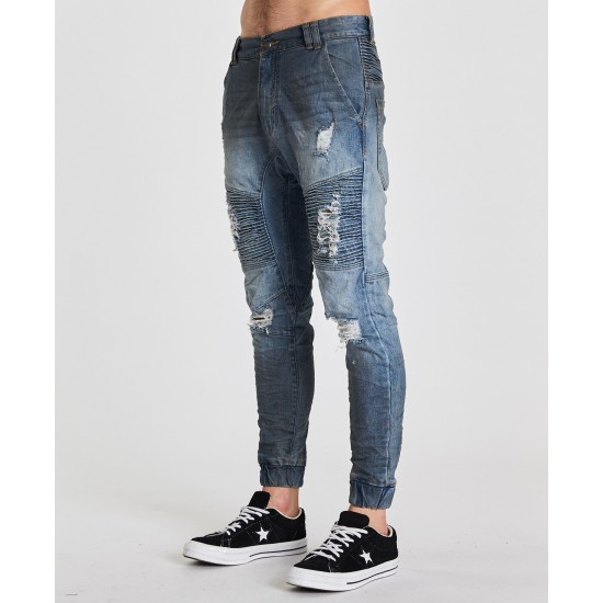 Nena Pasadena Destroyer Pant Petrol Blue