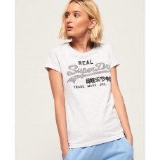 Superdry Vintage Logo Rhinestone Entry Tee Ice Marle