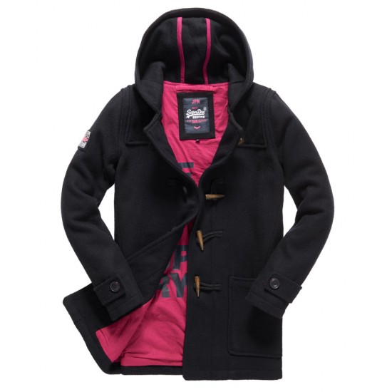 Superdry Rookie Duffle Coat WMS Black
