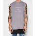 Nena Pasadena Sabotage Layered Hem Muscle Tee Storm Front