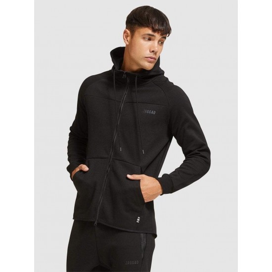 Jaggad Scuba Zip Hoodie Black