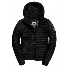 Superdry Core Down Hooded Jacket Black
