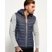 Superdry Storm Hybrid Zip Hoodie Grey Grit