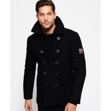 Superdry Rookie Pea Coat Men's Black