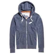 Superdry Orange Label ZipHood Gravel Blue Grit Men's
