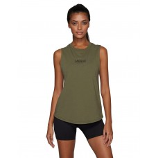 Jaggad Side Step Muscle Tank Khaki