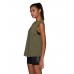 Jaggad Side Step Muscle Tank Khaki