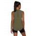 Jaggad Side Step Muscle Tank Khaki